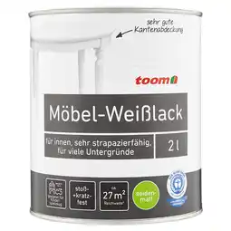toom Baumarkt toom Möbel-Weißlack cremeweiß seidenmatt 2 l Angebot