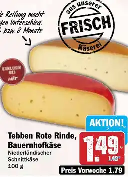 Hit Tebben Rote Rinde, Bauernhofkäse Angebot