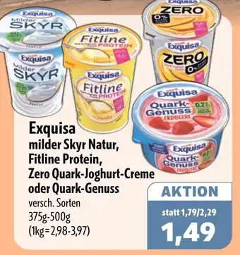 Aktiv Irma Exquisa milder Skyr Natur, Fitline Protein, Zero Quark-Joghurt-Creme oder Quark-Genuss Angebot