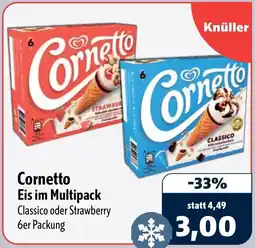 Aktiv Irma Cornetto Eis im Multipack Angebot