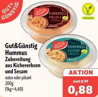 Aktiv Irma Gut&Günstig Hummus Zubereitung Angebot