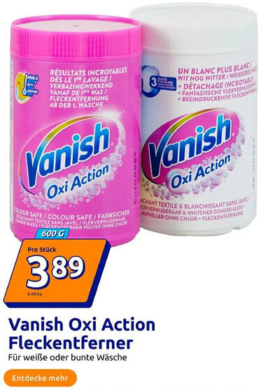 Action Vanish Oxi Action Fleckentferner Angebot