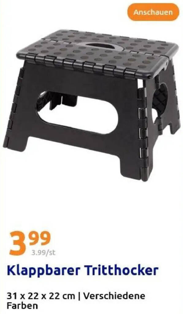 Klappbarer Tritthocker Angebot bei Action