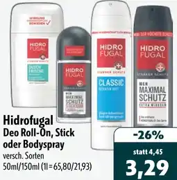 Aktiv Irma Hidrofugal Deo Roll-On, Stick oder Bodyspray Angebot