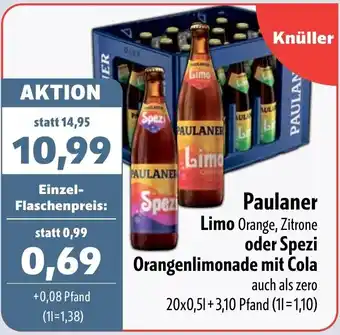 Aktiv Irma Paulaner Limo oder Spezi Orangenlimonade mit Cola Angebot
