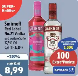 Aktiv Irma Smirnoff Red Label No.21 Vodka Angebot