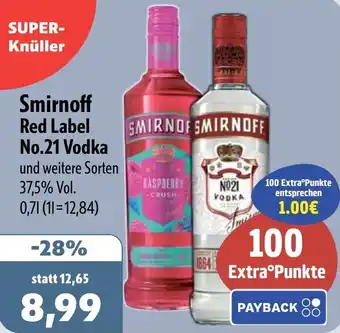 Aktiv Irma Smirnoff Red Label No.21 Vodka Angebot