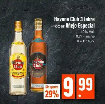 Edeka Havana club rum 3 jahre oder añejo especial Angebot