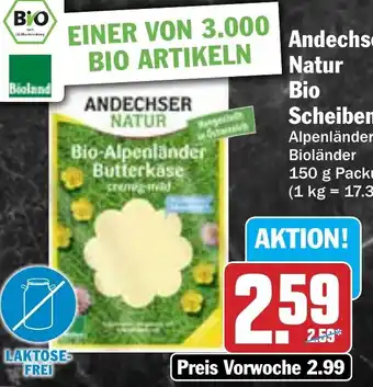Hit Andechser Natur Bio Scheibenkäse Angebot