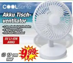 Posten Börse COOLserie Akku Tischventilator Angebot