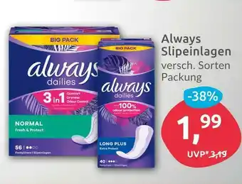 Budni Always slipeinlagen Angebot