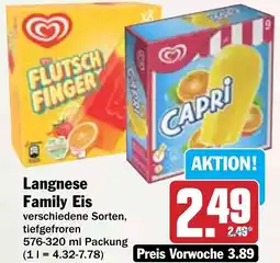 Hit Langnese Family Eis Angebot