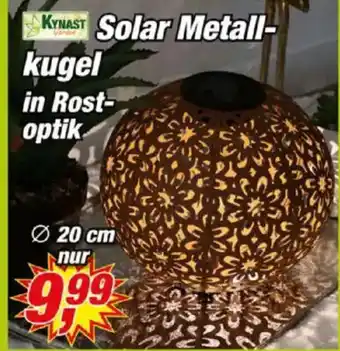 Posten Börse KYNAST Solar Metallkugel in Rostoptik Angebot