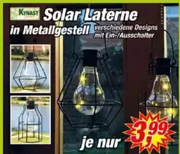 Posten Börse KYNAST Solar Laterne in Metallgestell Angebot