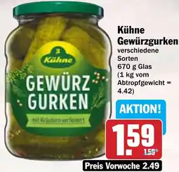 Hit Kühne Gewürzgurken Angebot