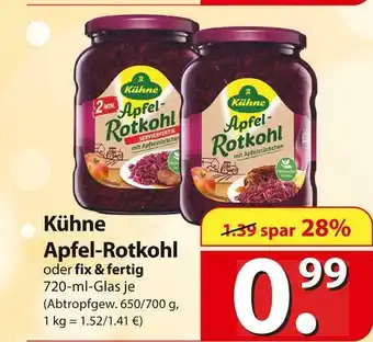 Famila Nord Ost Kühne apfel-rotkohl oder fix & fertig Angebot