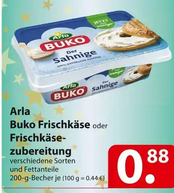 Famila Nord Ost Arla buko frischkäse oder frischkäsezubereitung Angebot