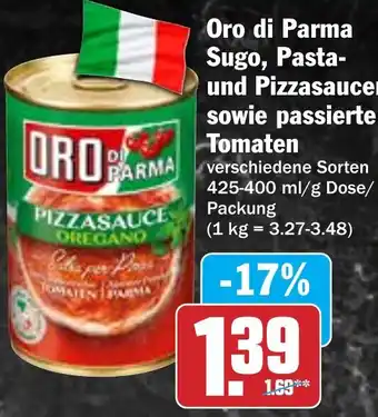 Hit Oro di Parma Sugo, Pasta- und Pizzasaucen sowie passierte Tomaten Angebot