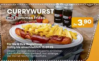 Möbel Kraft Currywurst mit pommes frites Angebot