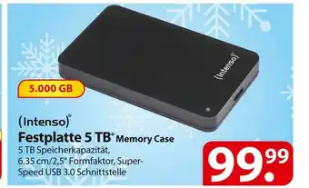 Famila Nord Ost Intenso festplatte 5 tb memory case Angebot