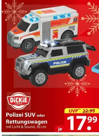 Famila Nord Ost Dickie polizei suv oder rettungswagen Angebot