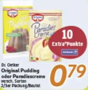 inkoop Dr. Oetker Original Pudding oder Paradiescreme Angebot