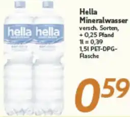 inkoop Hella Mineralwasser Angebot