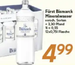 inkoop Fürst Bismarck Mineralwasser Angebot