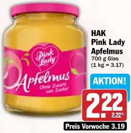 Hit HAK Pink Lady Apfelmus Angebot