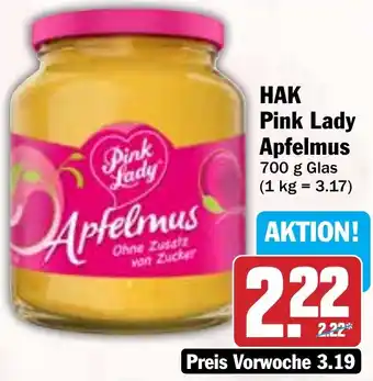 Hit HAK Pink Lady Apfelmus Angebot