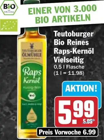HIT Teutoburger Bio Reines Raps-Kernöl Vielseitig Angebot