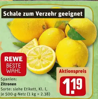 REWE Rewe beste wahl zitronen Angebot