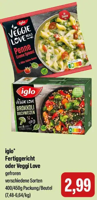 Feneberg Iglo Fertiggericht oder Veggi Love Angebot