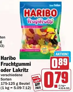 Hit Haribo Fruchtgummi oder Lakritz Angebot