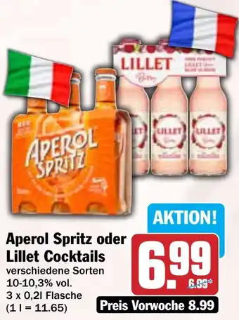 Hit Aperol Spritz oder Lillet Cocktails Angebot