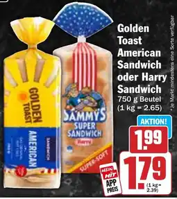 Hit Golden Toast American Sandwich oder Harry Sandwich Angebot