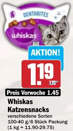 Hit Whiskas Katzensnacks Angebot