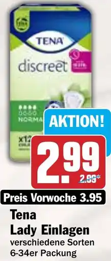 Hit Tena Lady Einlagen Angebot