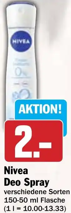Hit Nivea Deo Spray Angebot