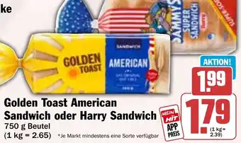 Hit Golden Toast American Sandwich oder Harry Sandwich Angebot