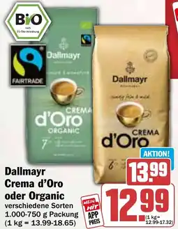 Hit Dallmayr Crema d'Oro oder Organic Angebot