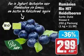 AEZ Rumänien Bio HIT Heidelbeeren Angebot