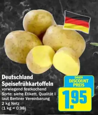 AEZ Deutschland Speisefrühkartoffeln Angebot