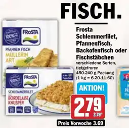 AEZ Frosta Schlemmerfilet, Pfannenfisch, Backofenfisch oder Fischstäbchen Angebot
