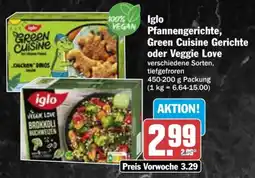 AEZ Iglo Pfannengerichte, Green Cuisine Gerichte oder Veggie Love Angebot