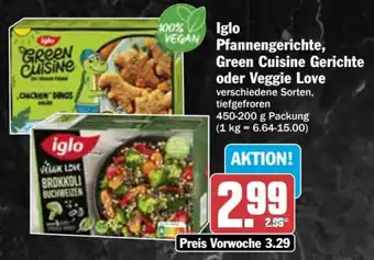 AEZ Iglo Pfannengerichte, Green Cuisine Gerichte oder Veggie Love Angebot