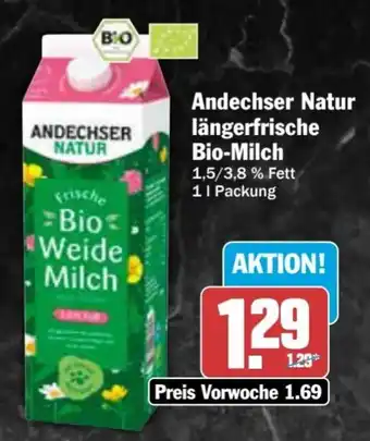 AEZ Andechser Natur längerfrische Bio-Milch Angebot