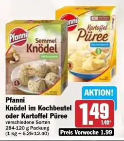 AEZ Pfanni Knödel im Kochbeutel oder Kartoffel Püree Angebot