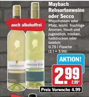 AEZ Maybach Rebsortenweine oder Secco Angebot