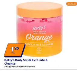Action Betty's body scrub exfoliate & cleanse Angebot